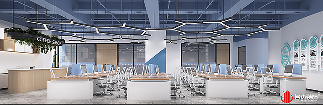 開放辦公區(qū)域設(shè)計效果